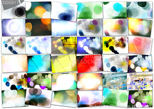 Image of Bokeh light collage photos