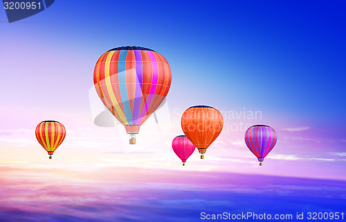 Image of air-balloons in sky