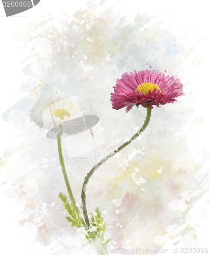 Image of Spring Flowers Watercolor