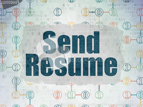 Image of Business concept: Send Resume on digital background