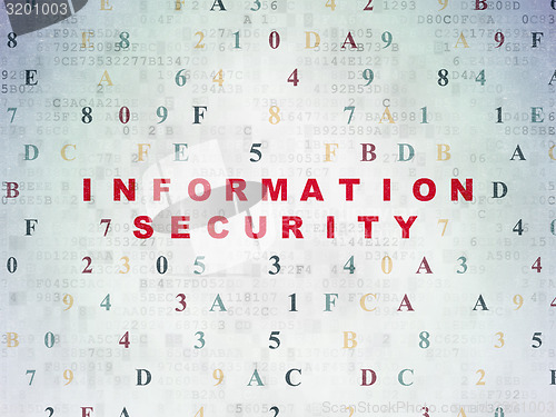 Image of Safety concept: Information Security on digital background