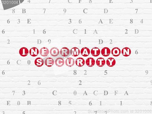 Image of Privacy concept: Information Security on wall background