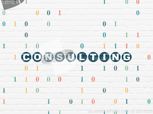 Image of Business concept: Consulting on wall background