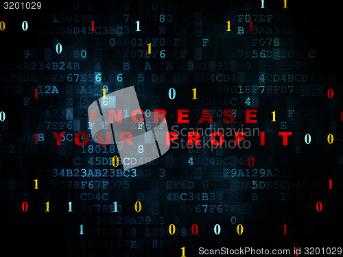 Image of Business concept: Increase Your profit on Digital background