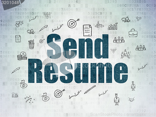 Image of Business concept: Send Resume on digital background