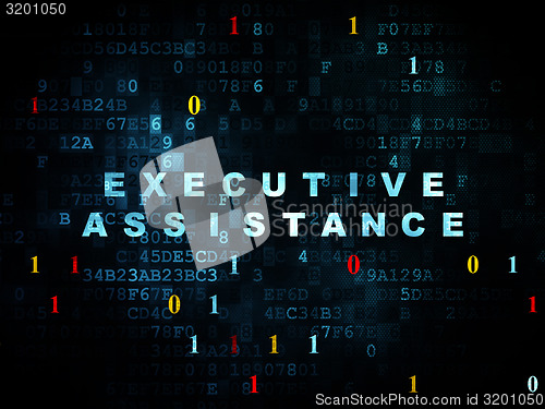 Image of Business concept: Executive Assistance on Digital background