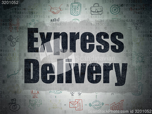 Image of Business concept: Express Delivery on digital background