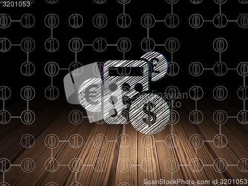 Image of Finance concept: Calculator in grunge dark room