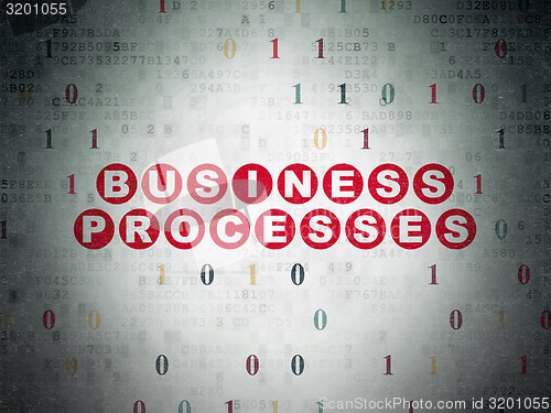 Image of Finance concept: Business Processes on digital background