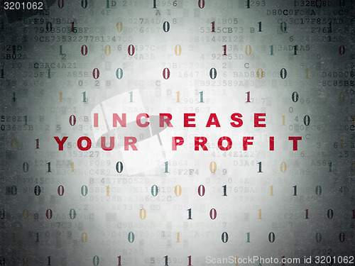 Image of Finance concept: Increase Your profit on digital background