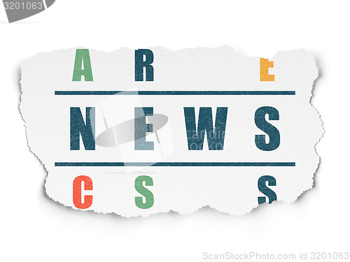 Image of News concept: word News in solving Crossword Puzzle