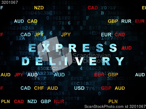 Image of Business concept: Express Delivery on Digital background