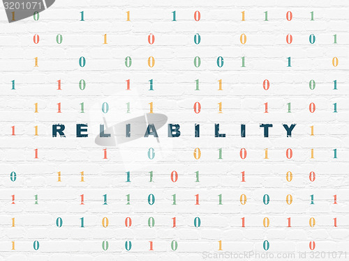 Image of Finance concept: Reliability on wall background