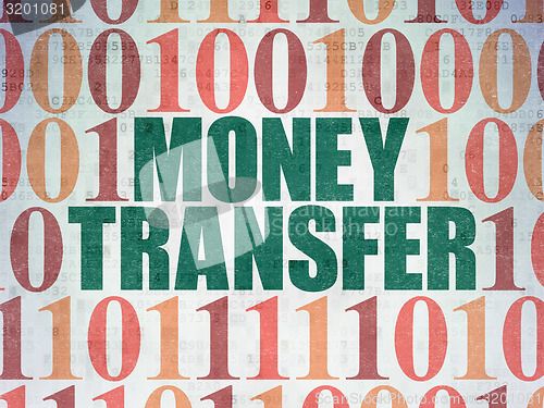 Image of Finance concept: Money Transfer on digital background