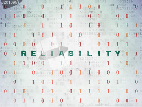 Image of Finance concept: Reliability on digital background