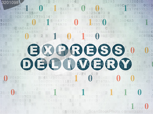Image of Business concept: Express Delivery on digital background