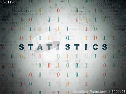 Image of Finance concept: Statistics on digital background