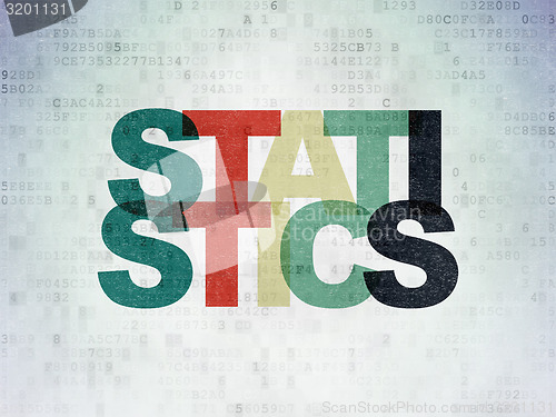 Image of Finance concept: Statistics on digital background