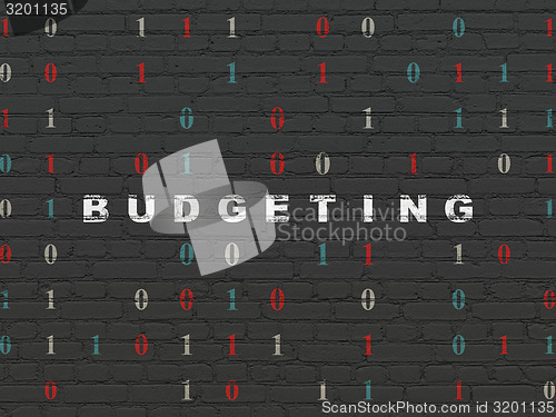 Image of Finance concept: Budgeting on wall background