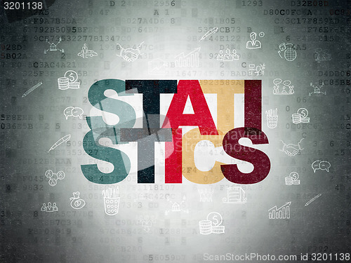 Image of Business concept: Statistics on digital background