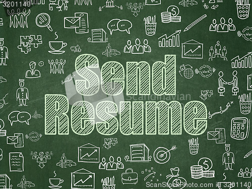 Image of Business concept: Send Resume on School Board background