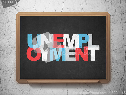 Image of Business concept: Unemployment on School Board background