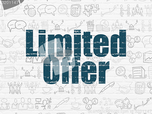 Image of Business concept: Limited Offer on wall background