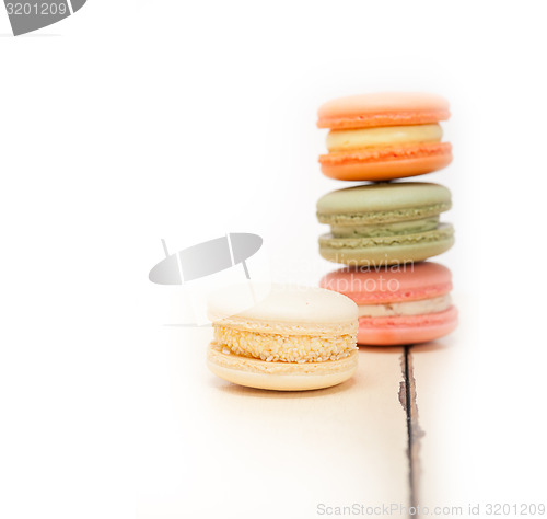 Image of colorful french macaroons 