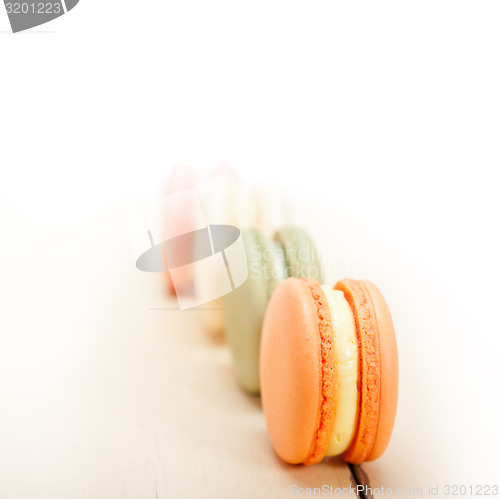 Image of colorful french macaroons 