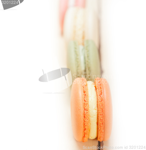 Image of colorful french macaroons 