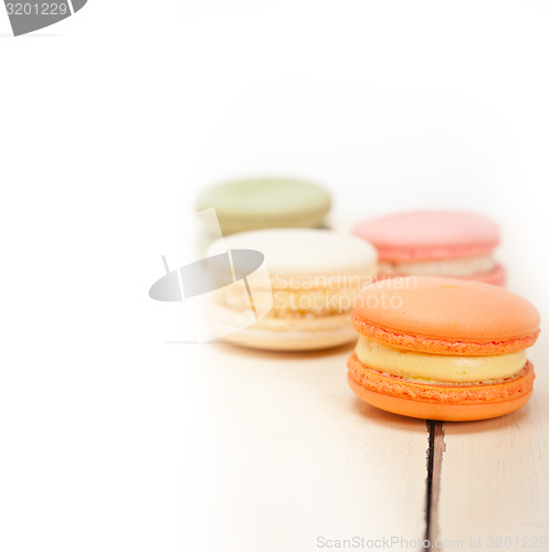 Image of colorful french macaroons 