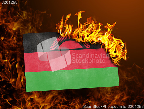 Image of Flag burning - Malawi