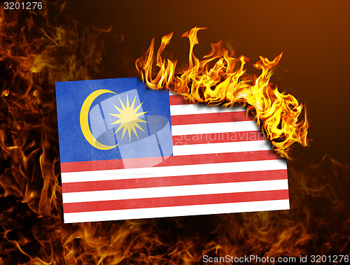Image of Flag burning - Malaysia