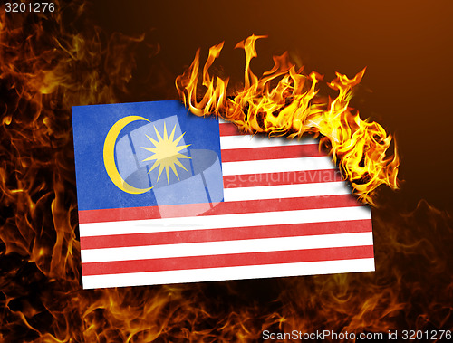 Image of Flag burning - Malaysia