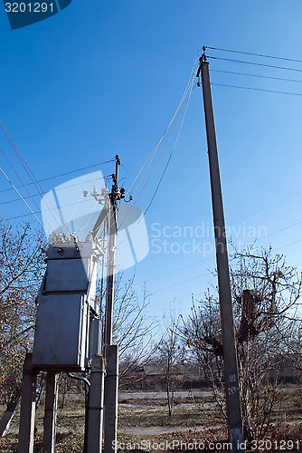 Image of transformer concrete pillars