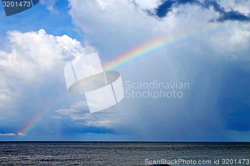 Image of rainbow and the cloud      south china sea