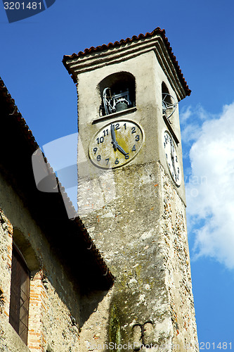 Image of arsago seprio old abstract in  italy   the   wall  and church 