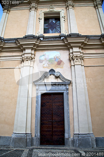 Image of  italy  lombardy     in  the somma lombardo  church   tower step