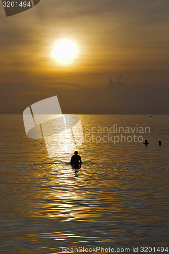 Image of kho  boat  and water in thailand  bay  south china sea