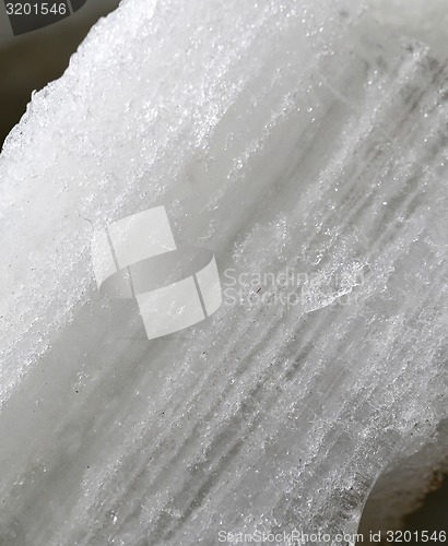 Image of Beautiful white ice photographed close up