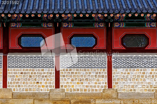 Image of Chinese-style brick wall