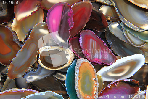 Image of color agates mineral background