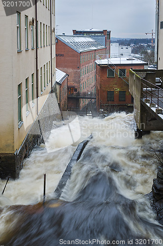 Image of water rush from top