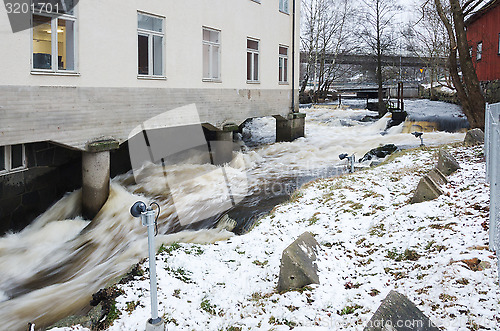 Image of water below the house