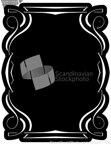 Image of Vector black frame with elegant border