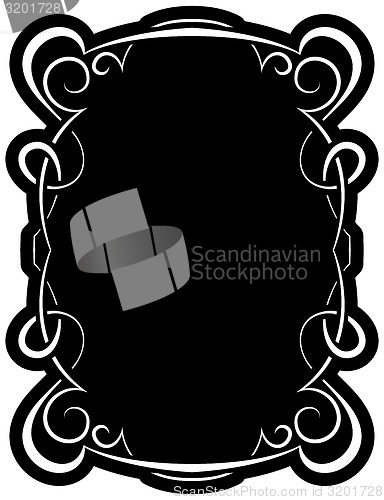 Image of Vector black frame with elegant border
