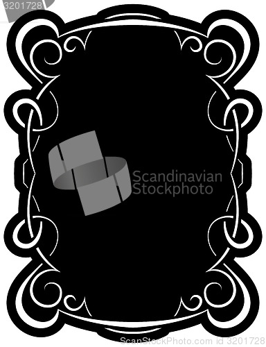 Image of Vector black frame with elegant border