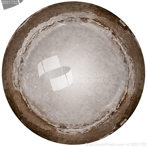 Image of Round aged metal plate