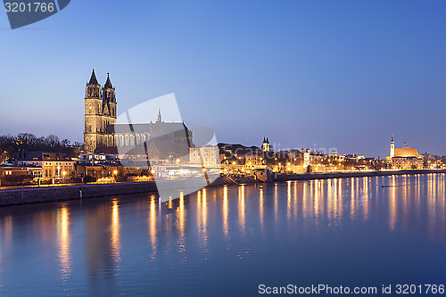 Image of Night scene Magdeburg