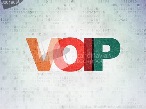 Image of Web development concept: VOIP on digital background